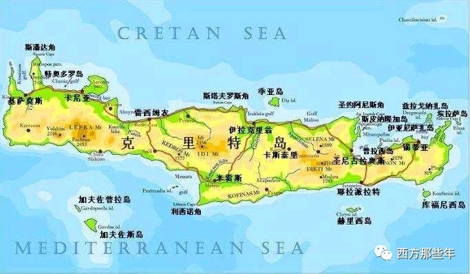 小部落,最后演化成为强大的君主集权国家:首都在克诺索斯的米诺斯王国