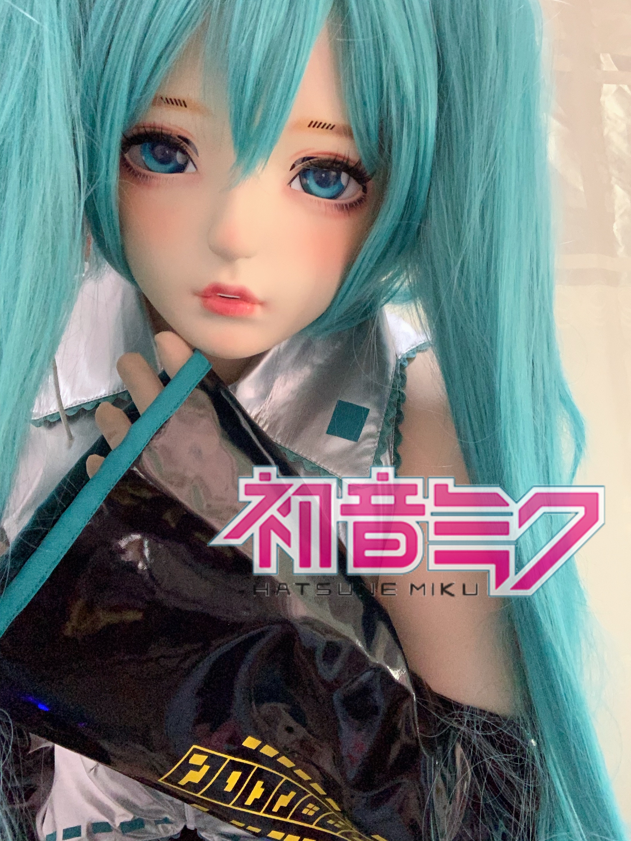 戴上kigurumi头壳cos初音未来