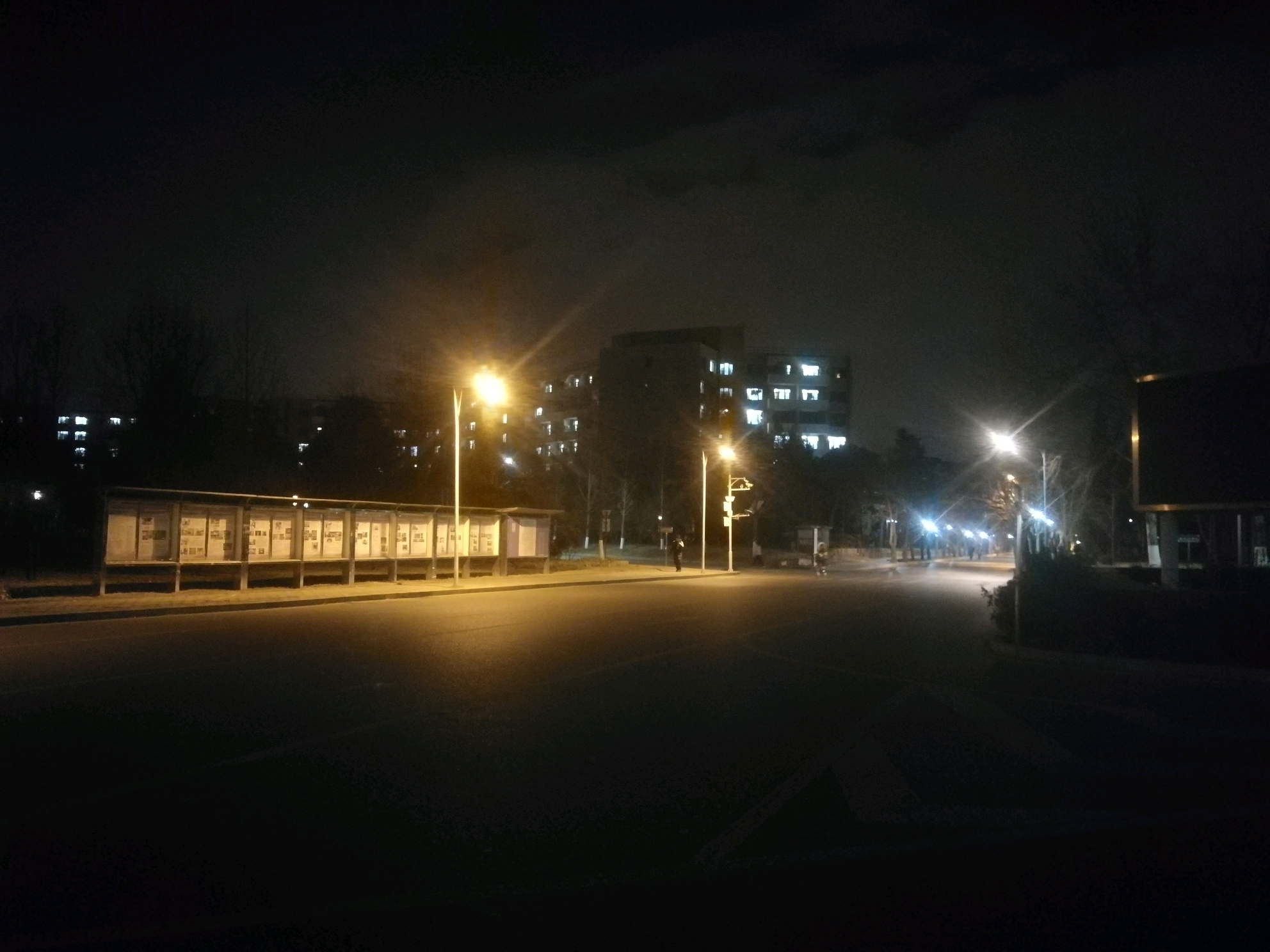 在下晚上十二点出去拍的校园夜景