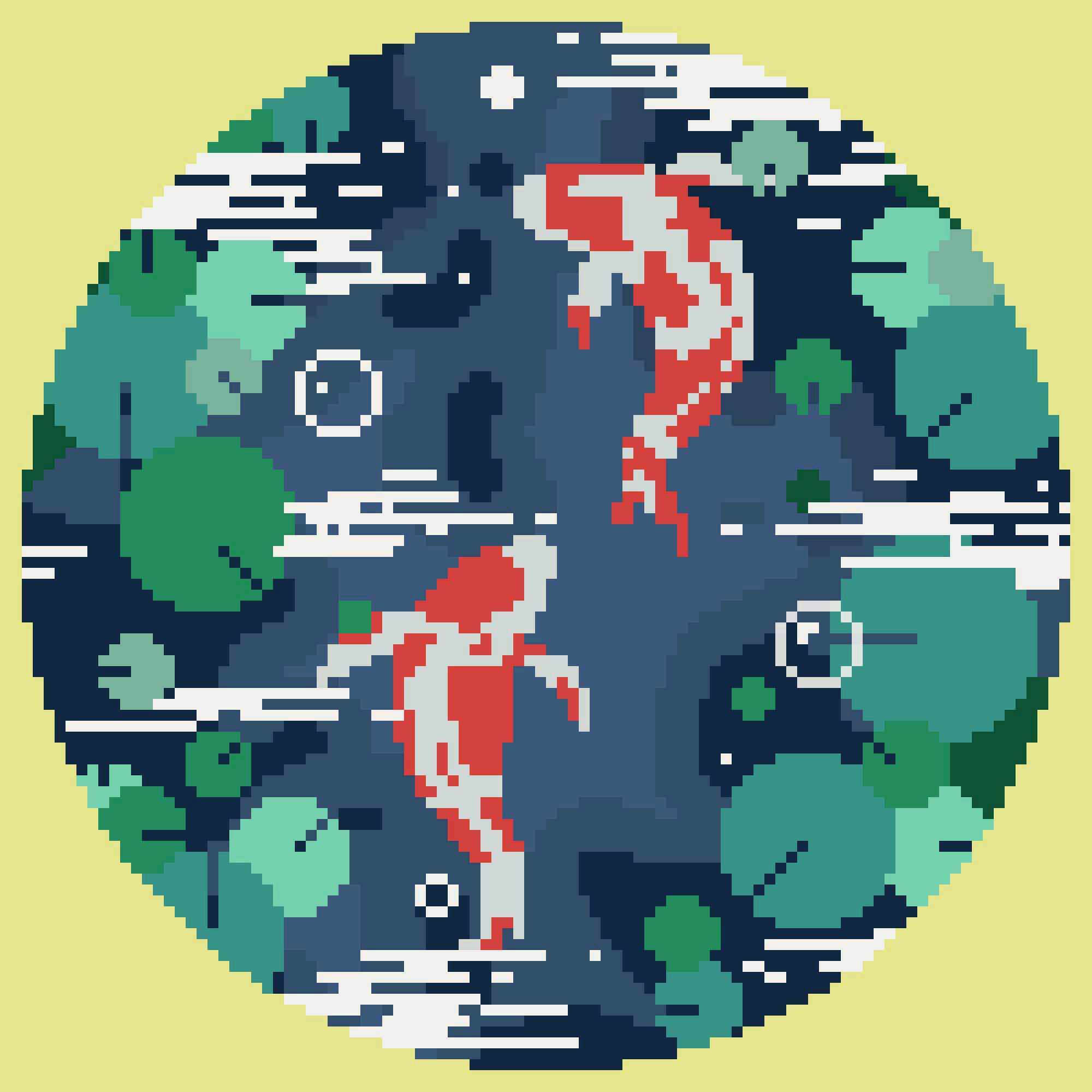 经常用橡皮擦花了,画了几幅画之后渐渐喜欢像素风格