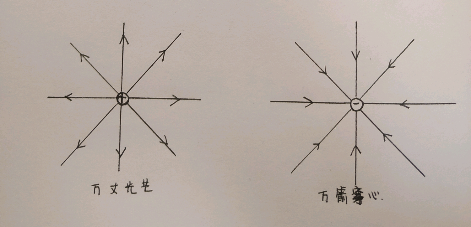 正负点电荷电场线分布(写错字了咳咳.)