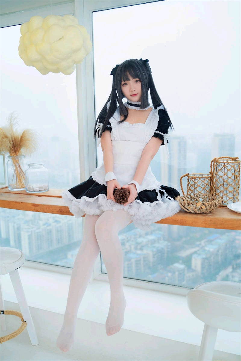 【cosplay】古川kagura双马尾女仆