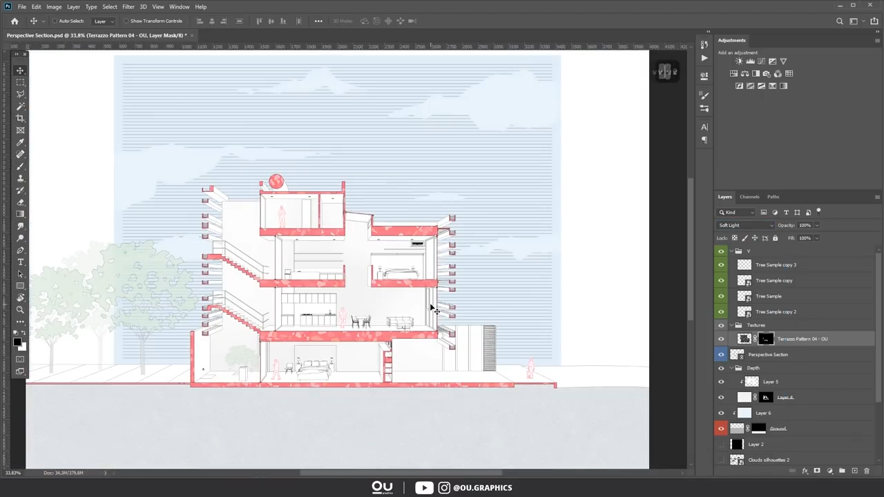 sketchup 2019 透视剖面图的最佳工作流程