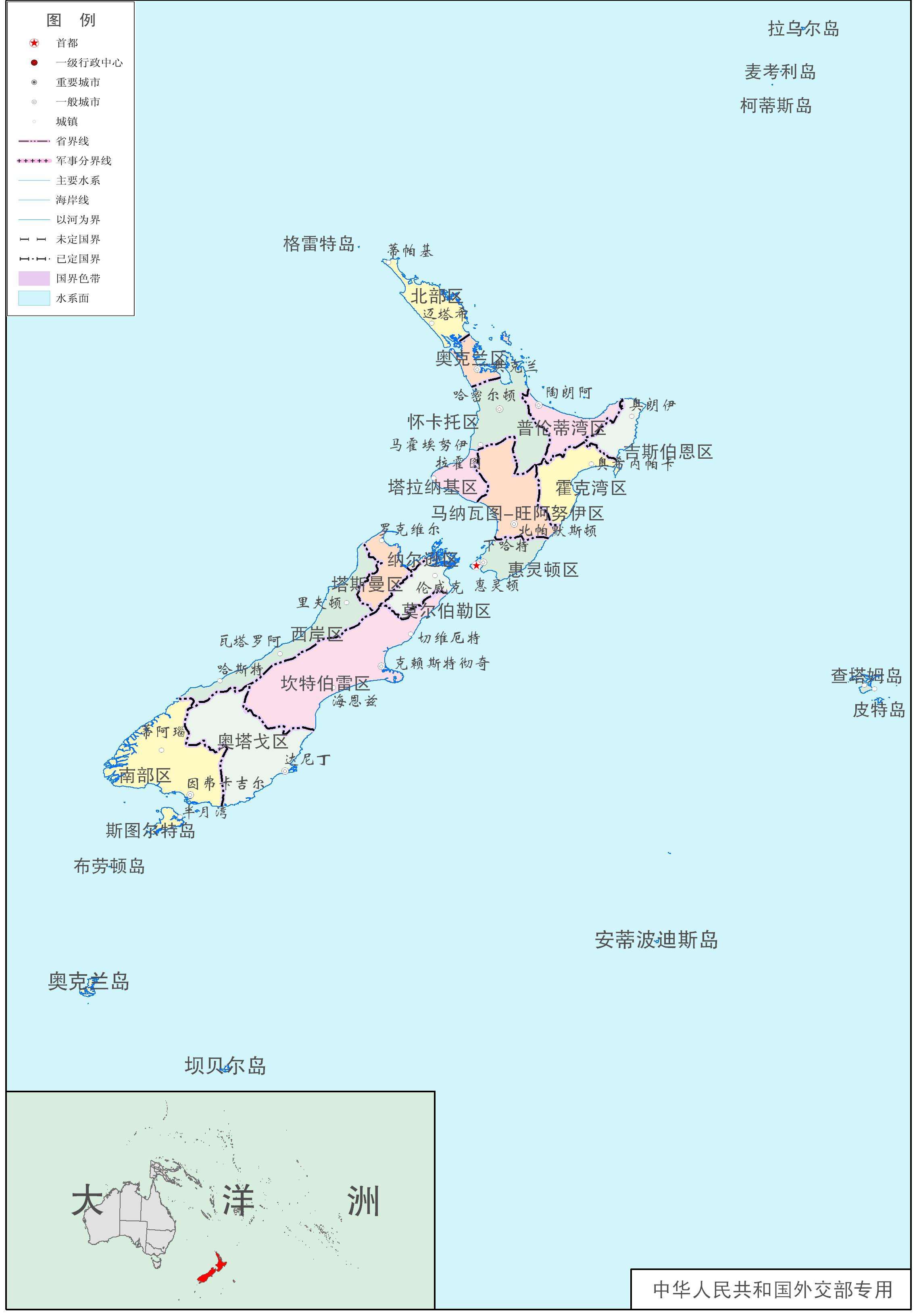 今日新西兰行政区划也保留了许多传统地名