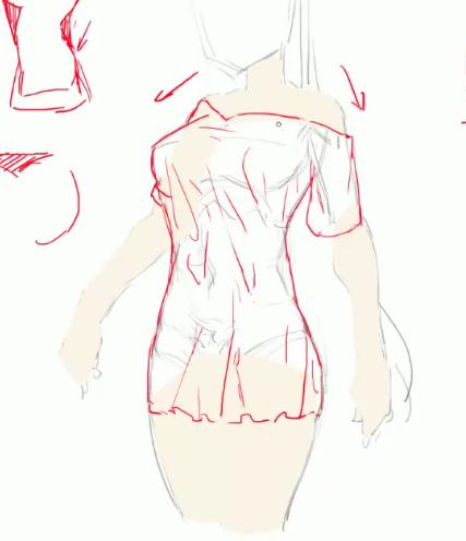 原画人韩系插画教程大佬分享湿衣服的画法