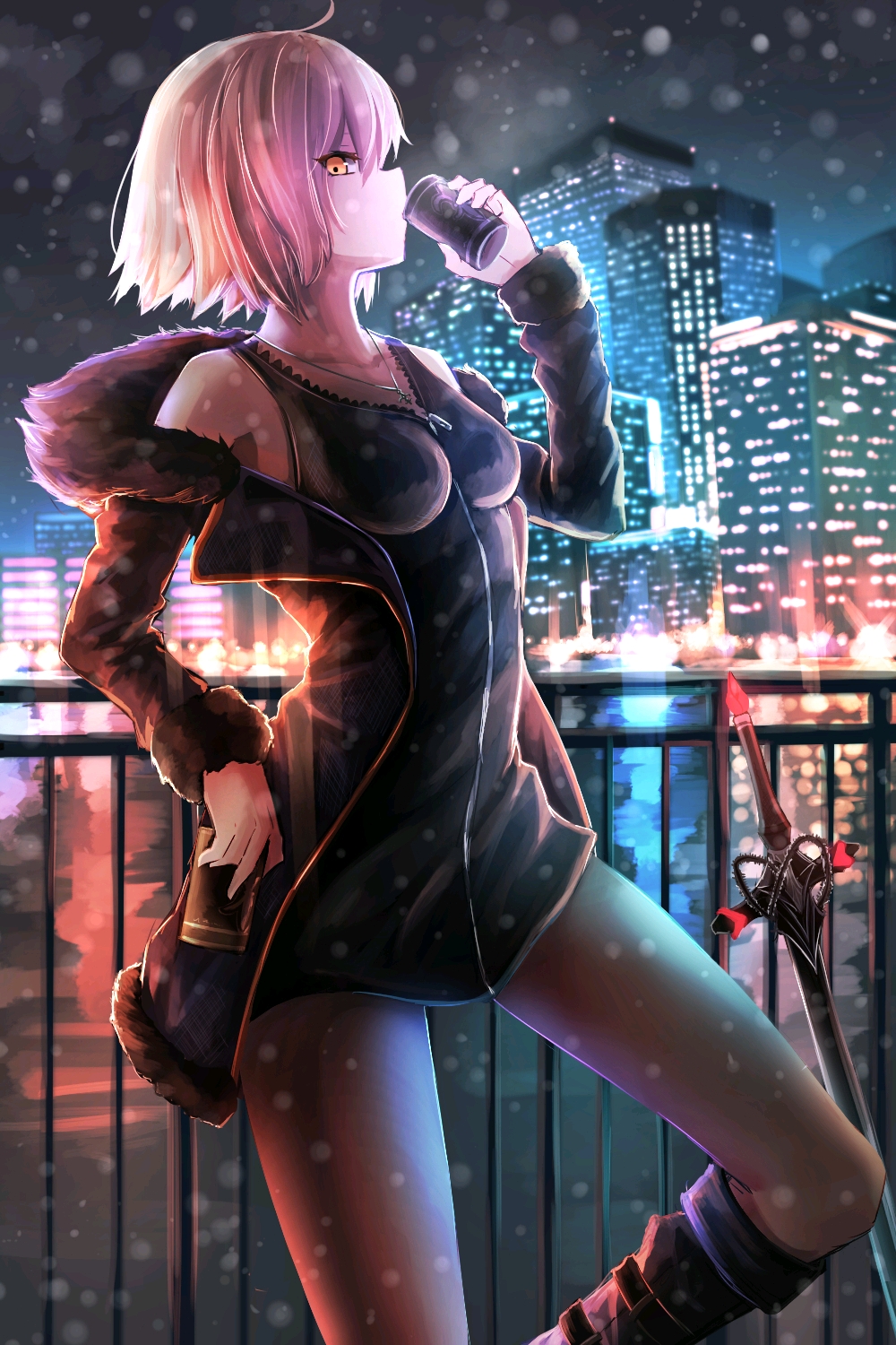 fate超清壁纸 手机壁纸,fate超清壁纸手机壁纸 【fate系列壁纸】黑贞×黑saber 这波是双倍的快乐