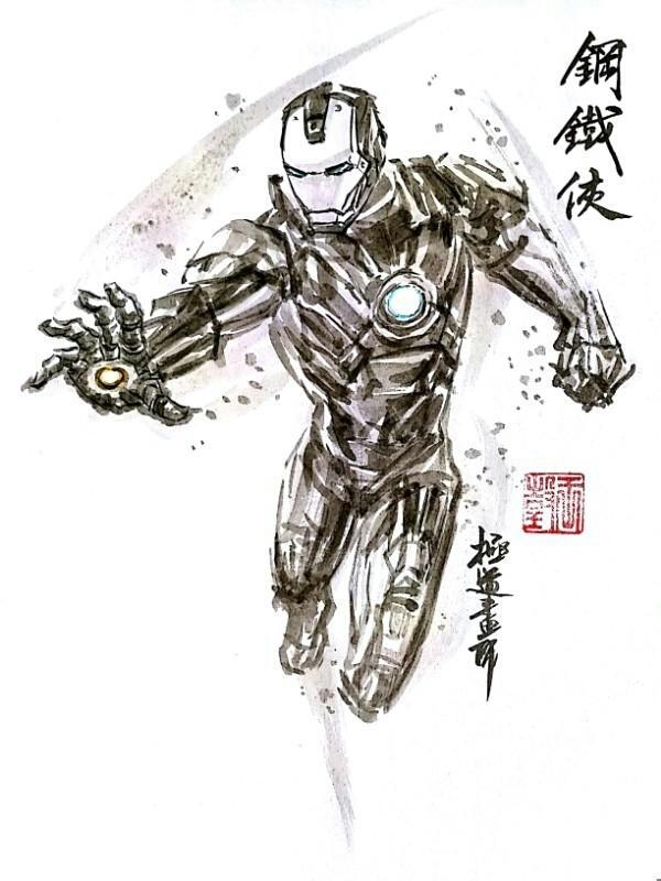 精选珍藏动漫人物水墨画,速来欣赏!