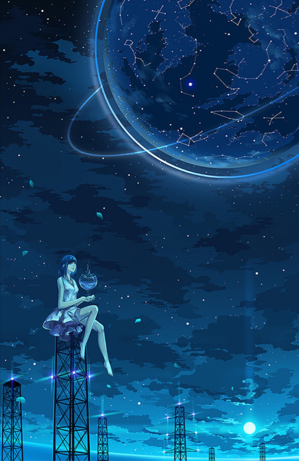 手机壁纸|星空特辑第15期 在星空之下,安逸の生活 by:b站盐泽 2021年3