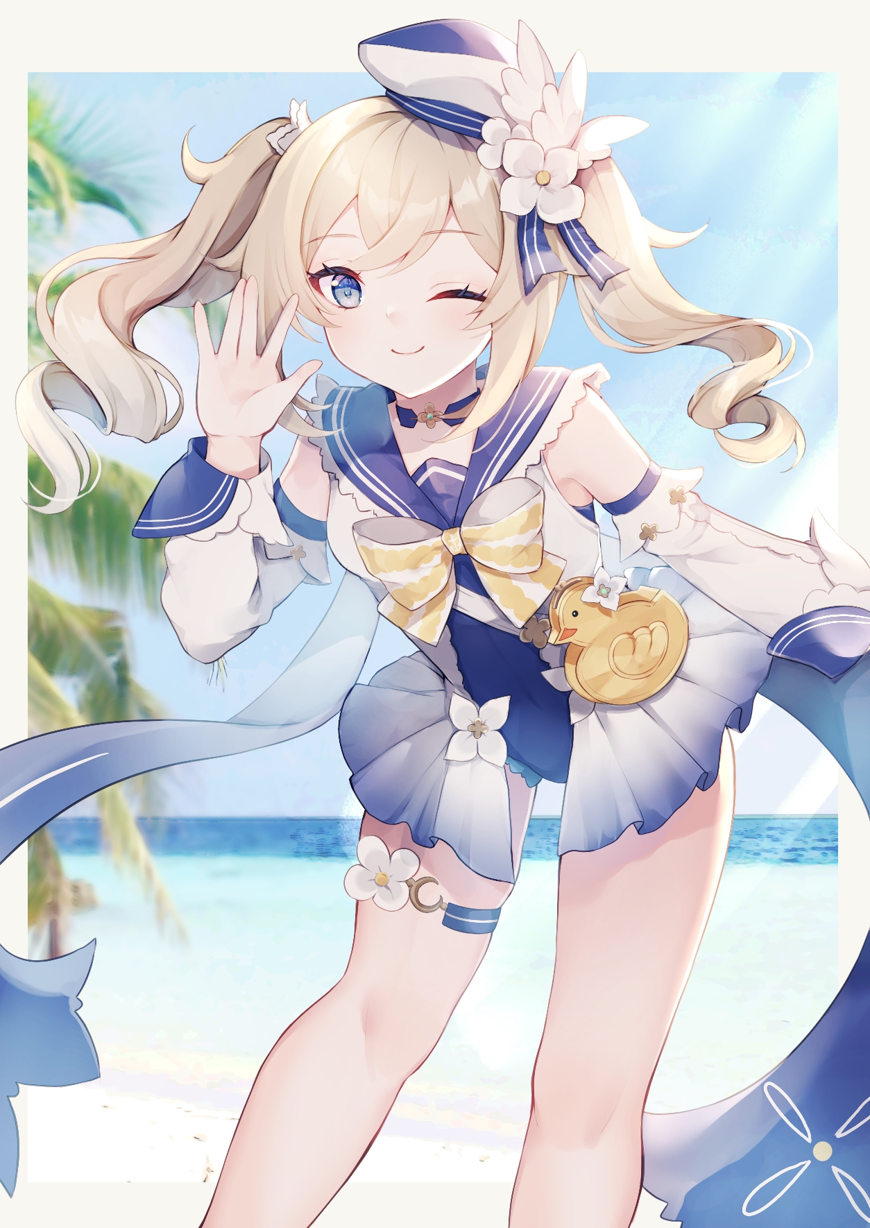 可莉日常篇!泳装甘雨唯美刻