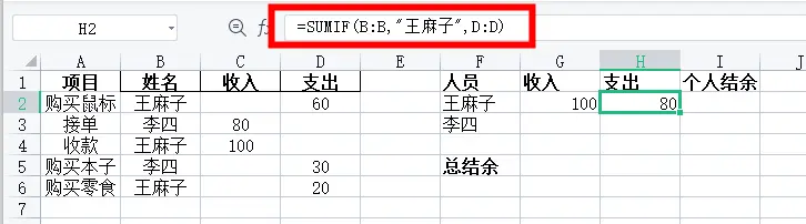 excel多人收入支出余额表怎么做,excel多人收支余额表格制作教程