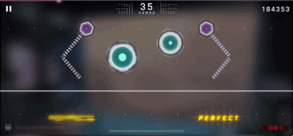 cytus ii的 操作方式别于下落式,是全屏点触式,俗称戳泡泡.