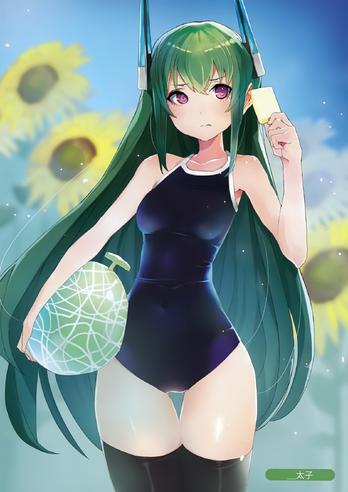 二次元动漫美图一百九十三绿发少女篇
