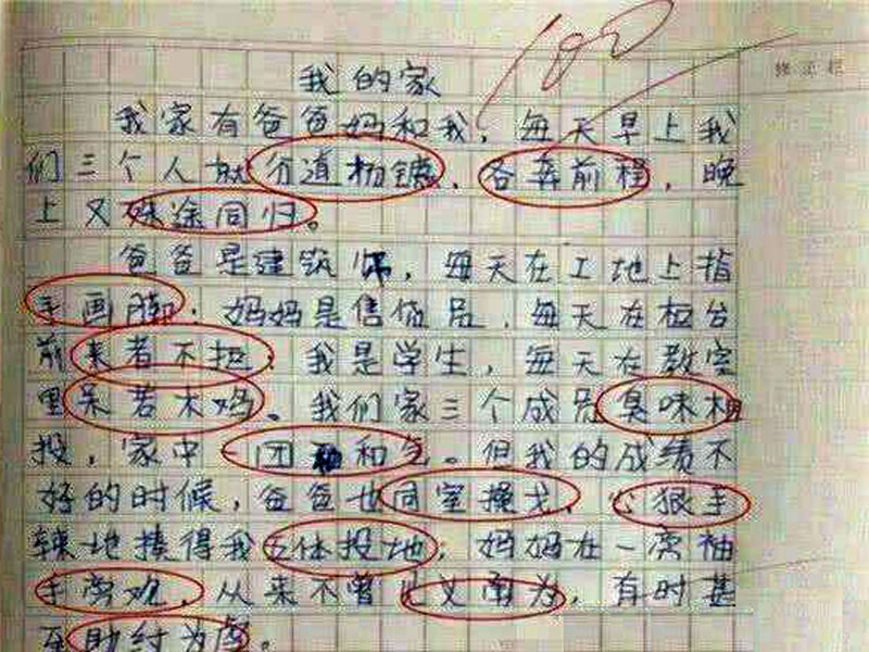小学生的"奇葩"作文,希望他的语文老师不会太生气