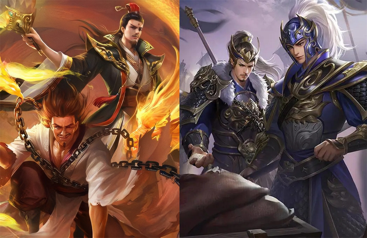 三国杀里的双人武将,颜良文丑台词最长,卧龙凤雏强度最高