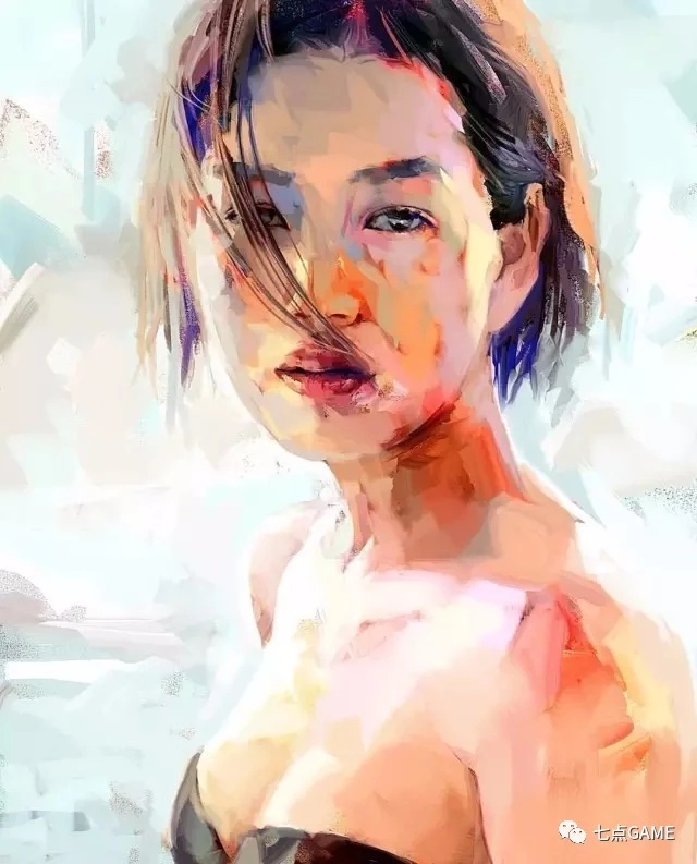 华丽浓厚的色块绘画