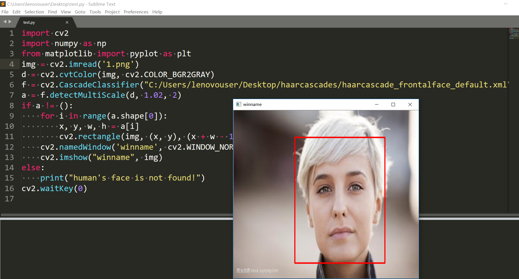 python画人脸,用python画雪人 一起学pythonopencv二十九实战人脸检测