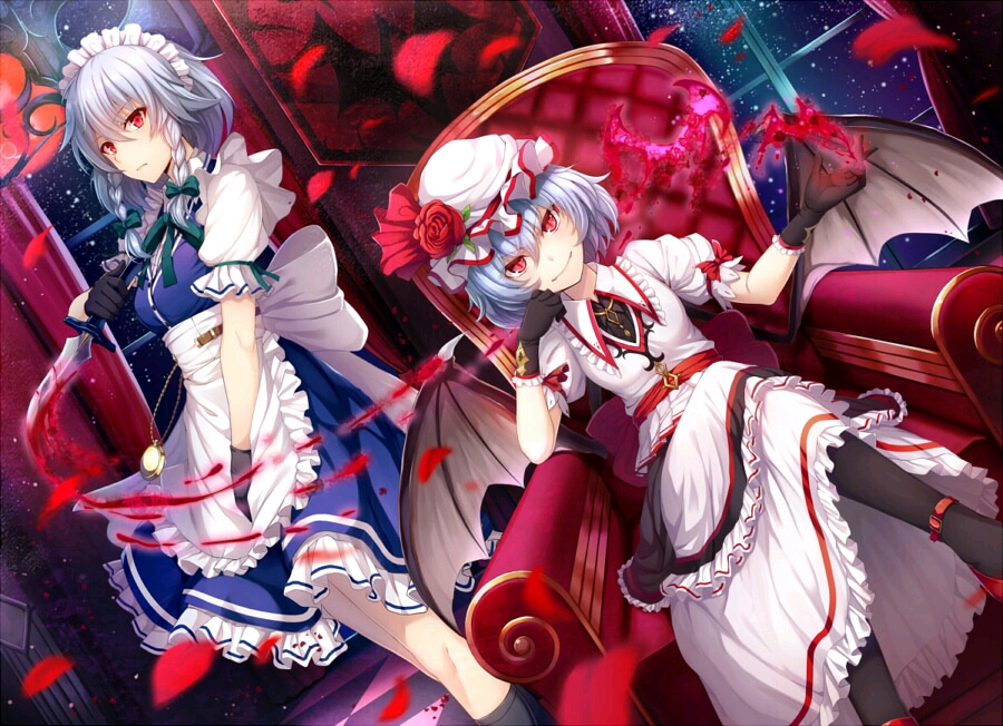 【东方同人图集cp组】梦幻红魔组——蕾米莉亚·斯卡雷特×十六夜