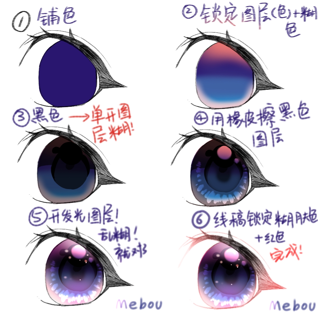 【指绘】bulingbuling眼睛小教程(同样也适合板绘啦)