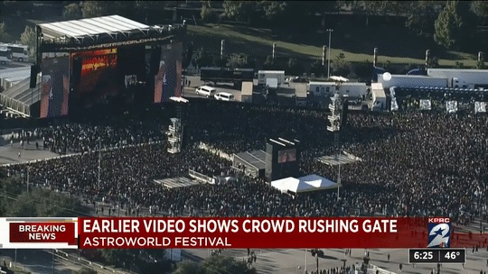 最近,在休斯顿的astroworld音乐节上,发生踩踏事件,8人被挤死,300多人