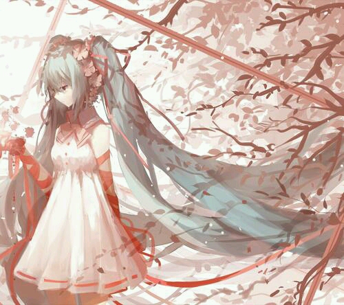 樱花落下,初音沉思,你们知道初音的意中人是谁吗?