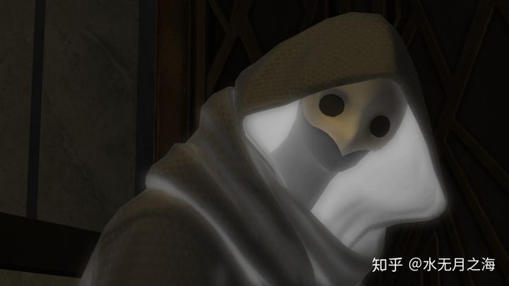 希斯拉德,每个古代人都穿着一样的黑袍带着一样的白面具