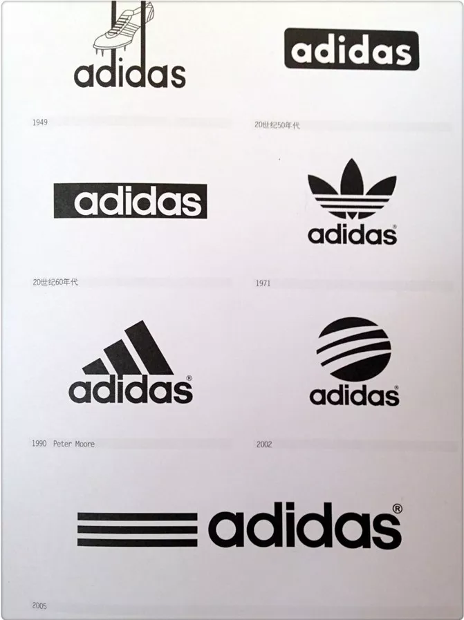 adidas品牌logo的蒋化史