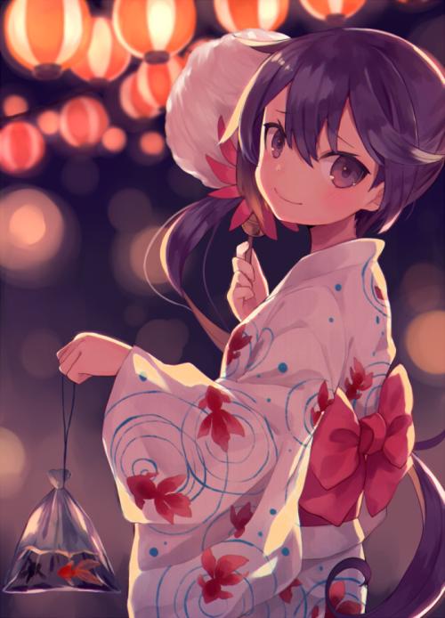 二次元和服少女