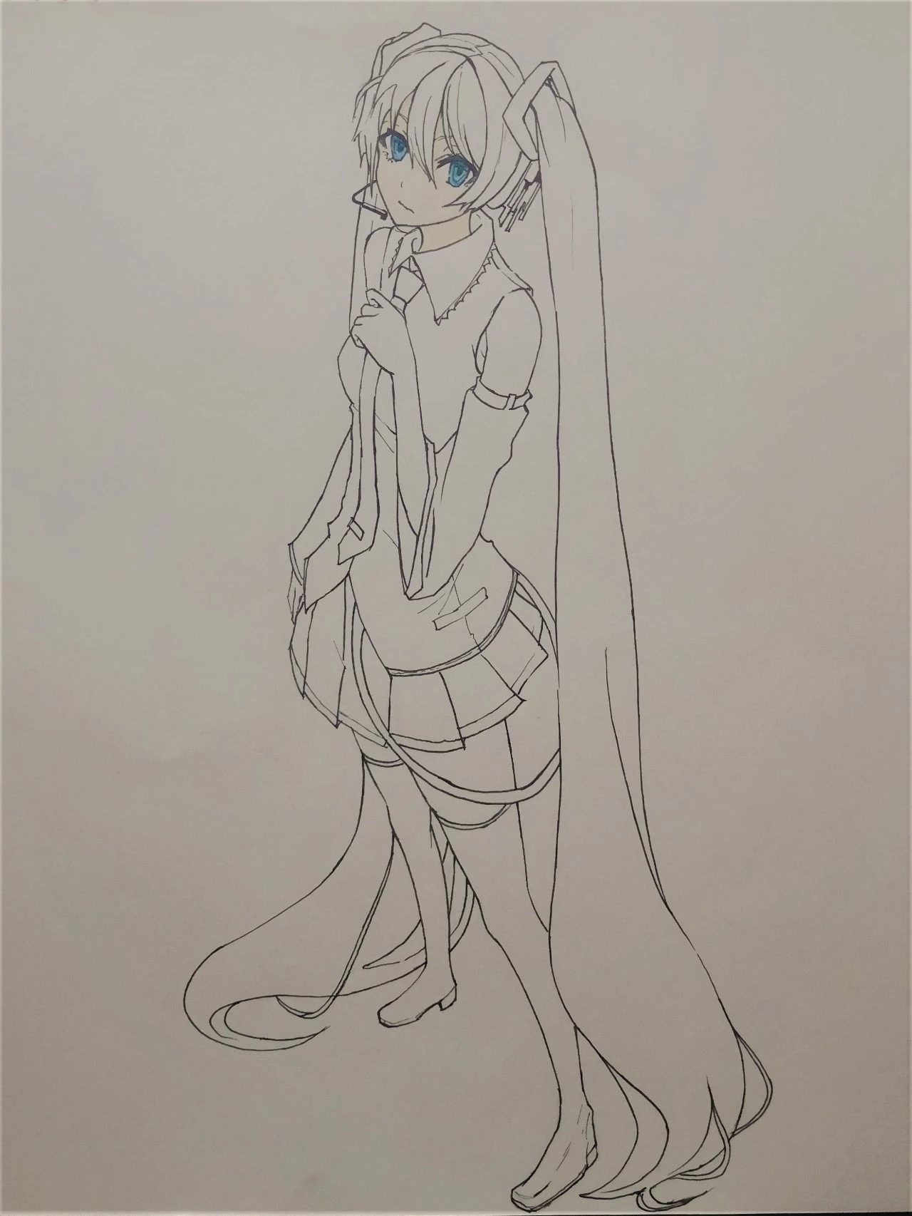 美呈工作室 手绘步骤 03 今天来一只初音公主殿下!