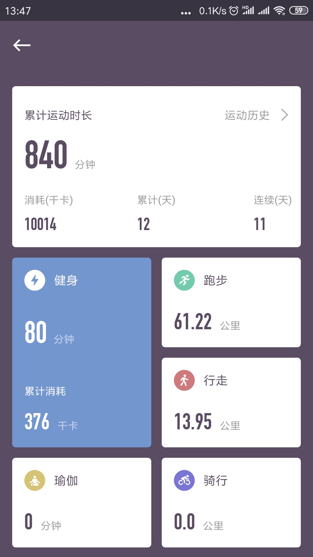 肥宅的运动记录