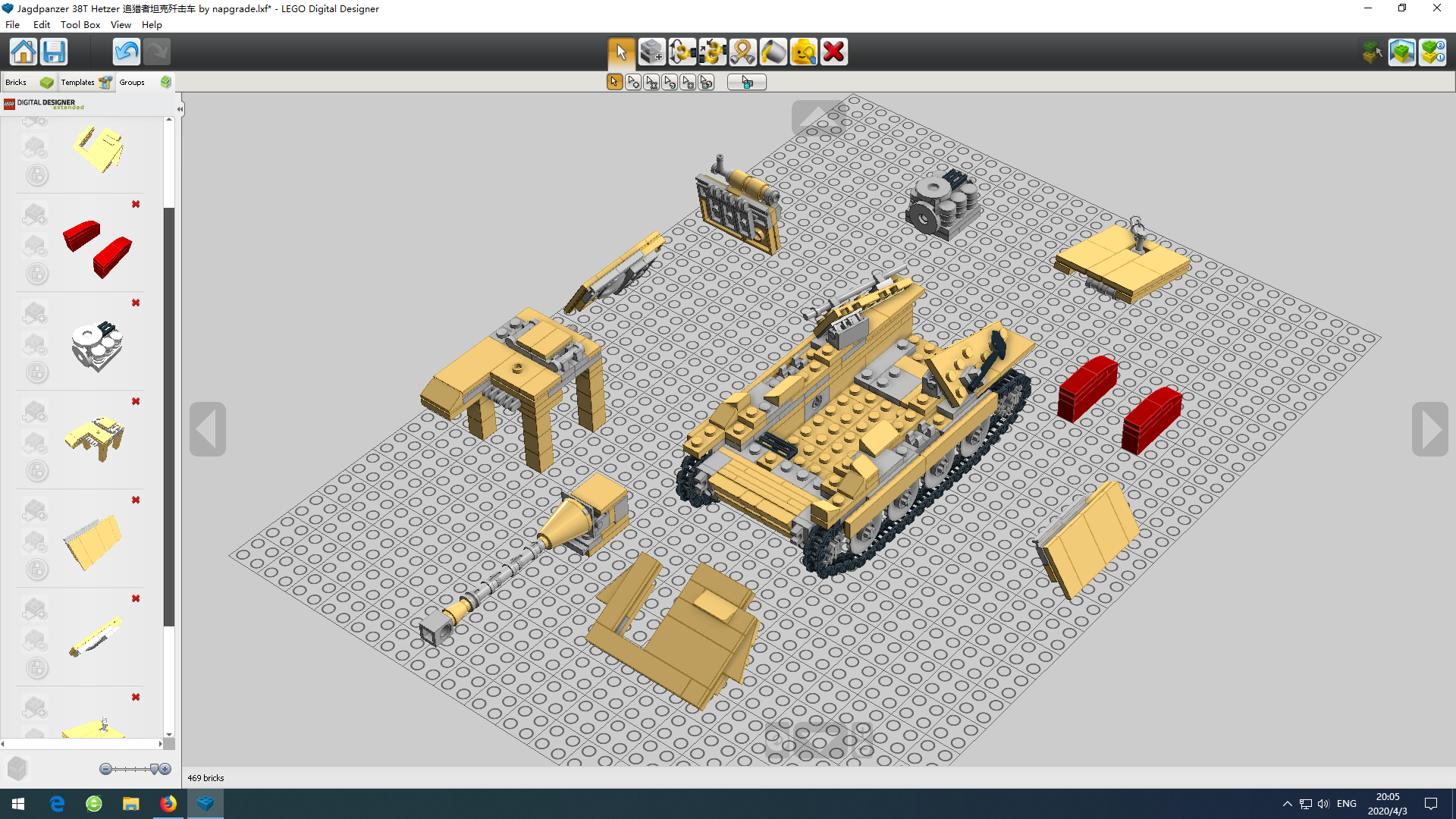 【乐高moc】jagdpanzer 38t hetzer 追猎者坦克歼击车