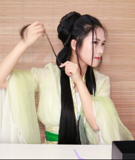 【零基础学盘发】古风舞蹈发型教程,汉服变式通用 (铜雀赋)