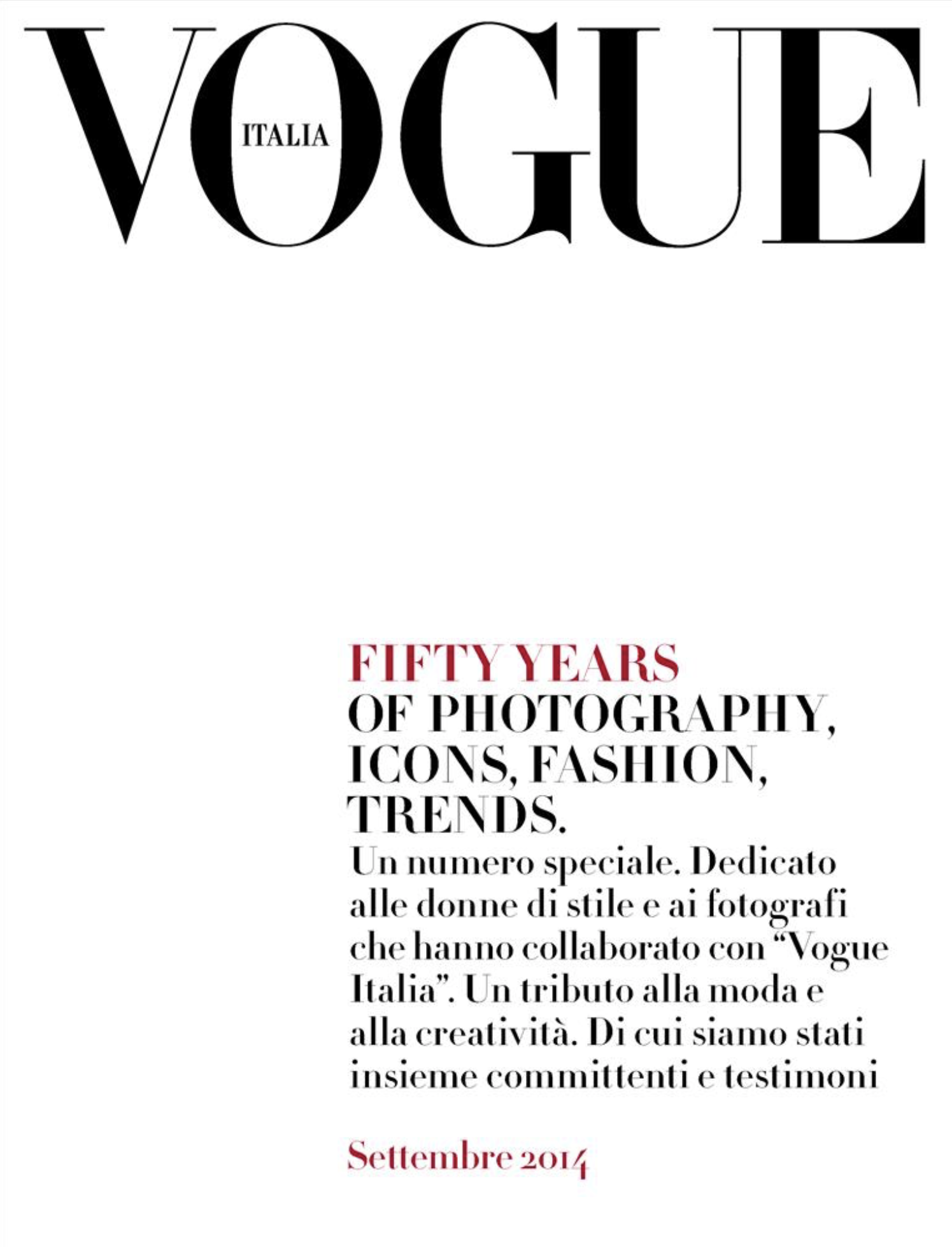 vogue italia 2014金九刊50周年纪念 超模全家福内页