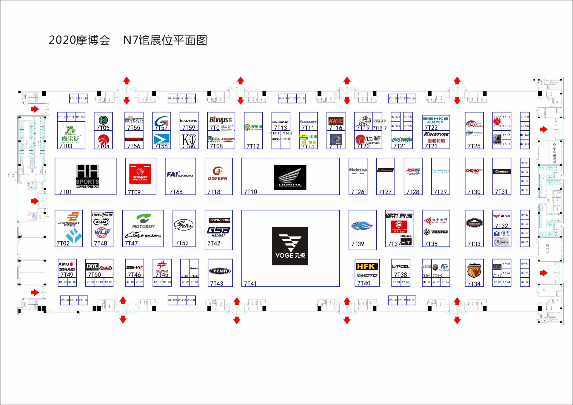 重庆摩博会n7馆展位平面图
