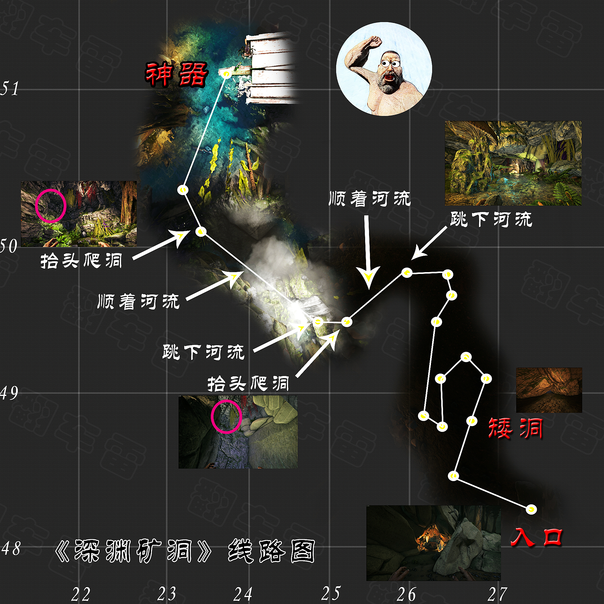 方舟生存进化:深渊矿洞(地图,线路,生物)