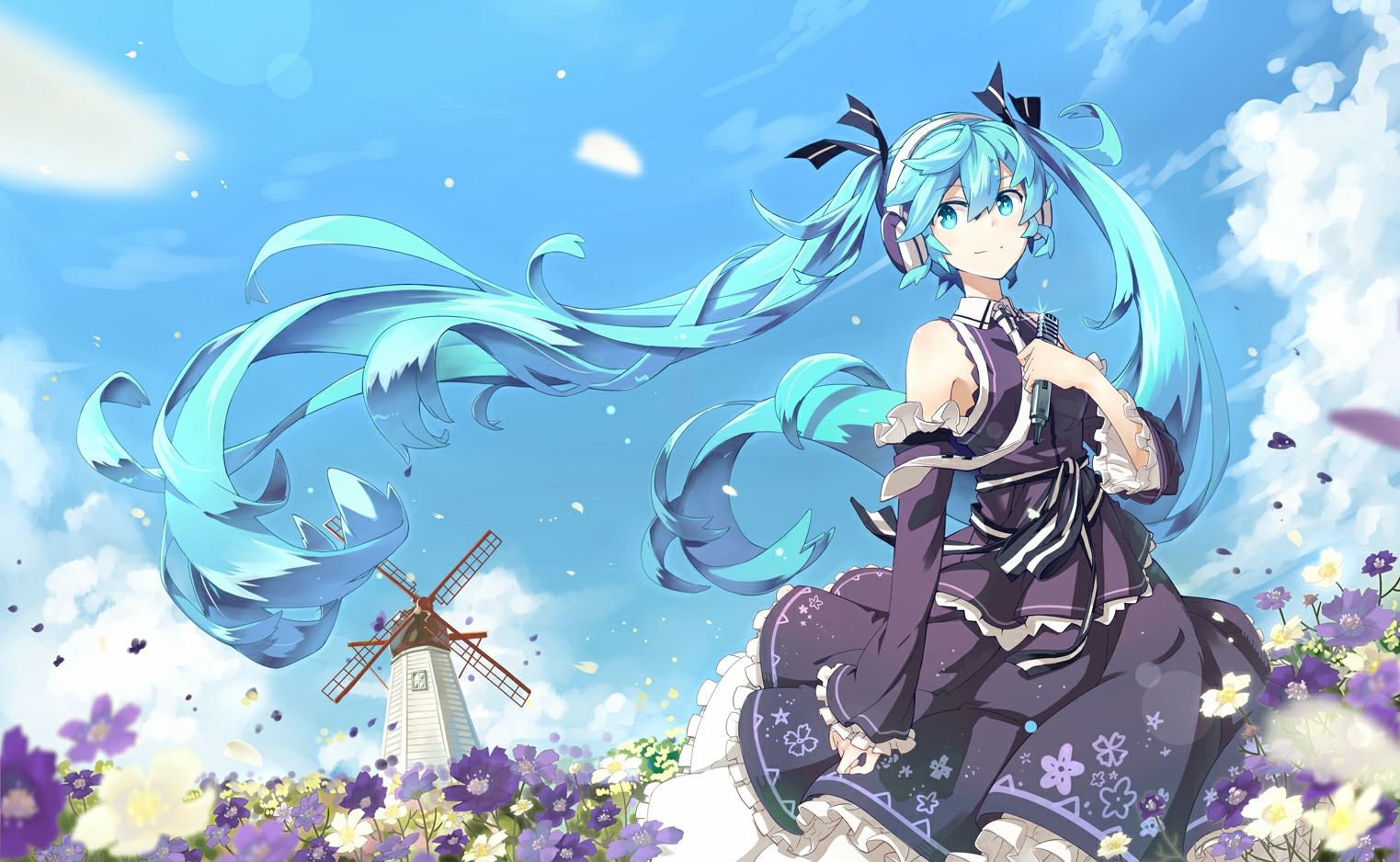 "叮——"您的初音未来电脑壁纸已到,请签收