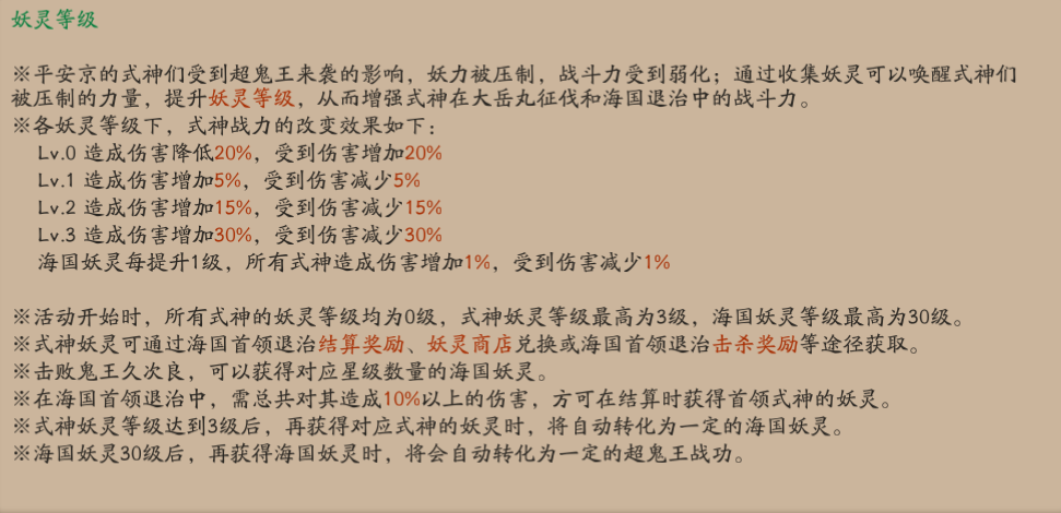 附带本次增加新的 妖灵规则