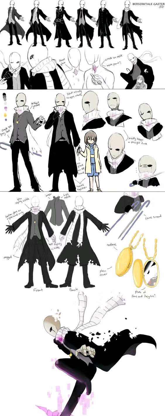 sans sans sans&frisk gaster gaster sans 接下来是一些人设图.