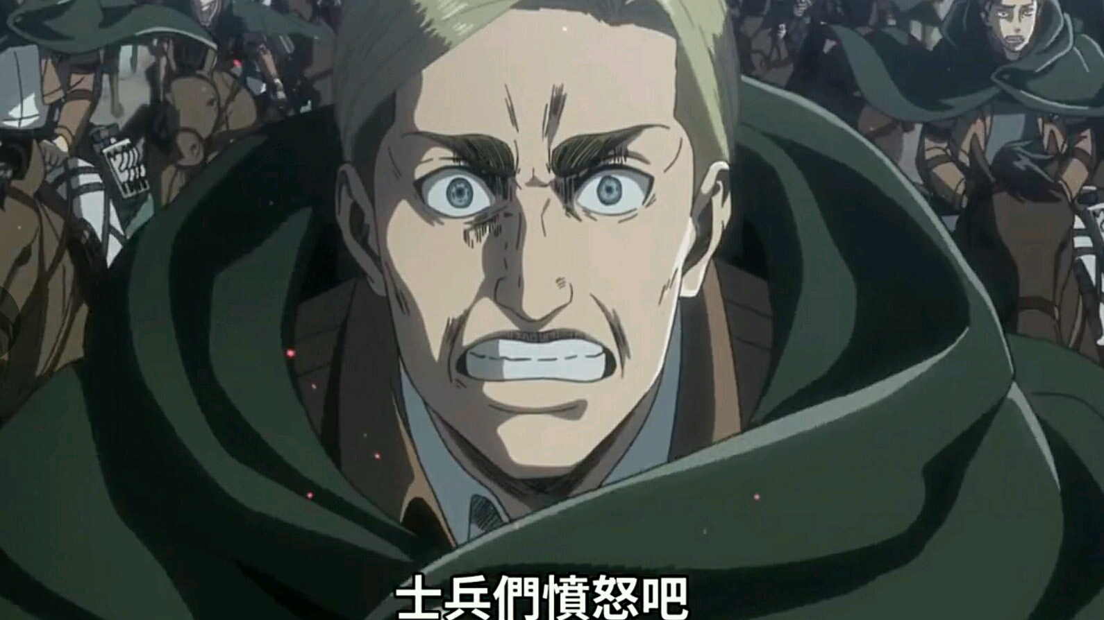 《进击的巨人》第三季16集,本集可以说是全季泪奔集,看完泪