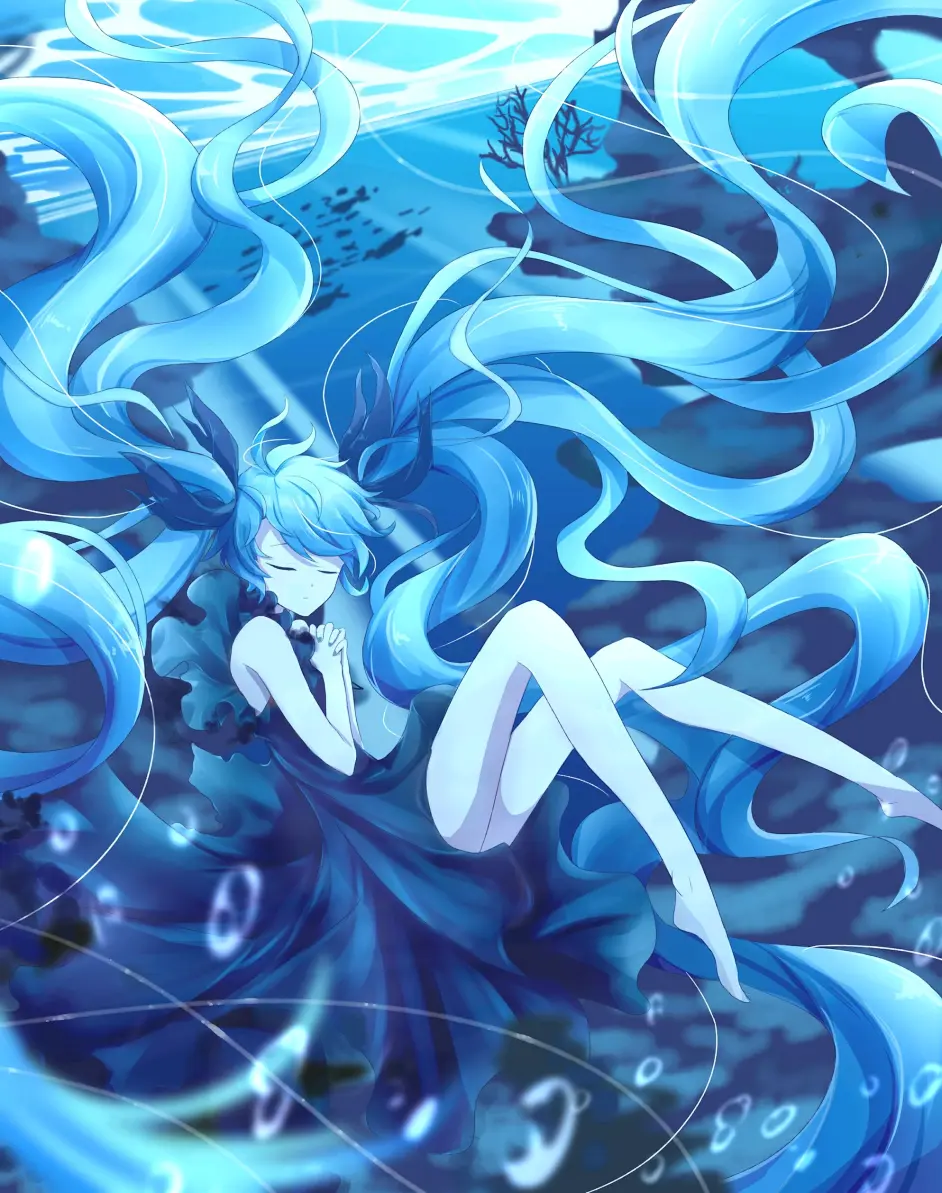 手机壁纸初音未来系列深海少女byb站盐泽2021年6月25日