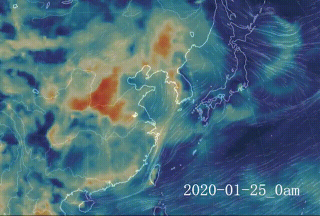 图|pm2.5浓度,来源:earth.nullschool.net