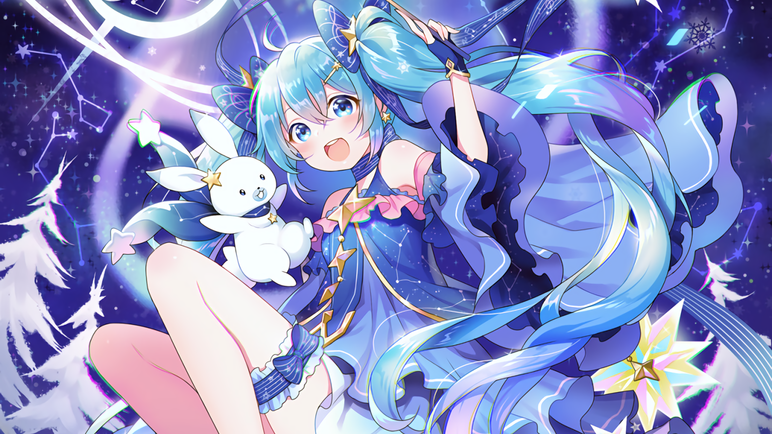 横屏裁剪冬夜不寒雪初音08