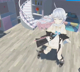 神楽七奈艺术家姿态全身3d各种超级可爱的动作武术动作gif表情包