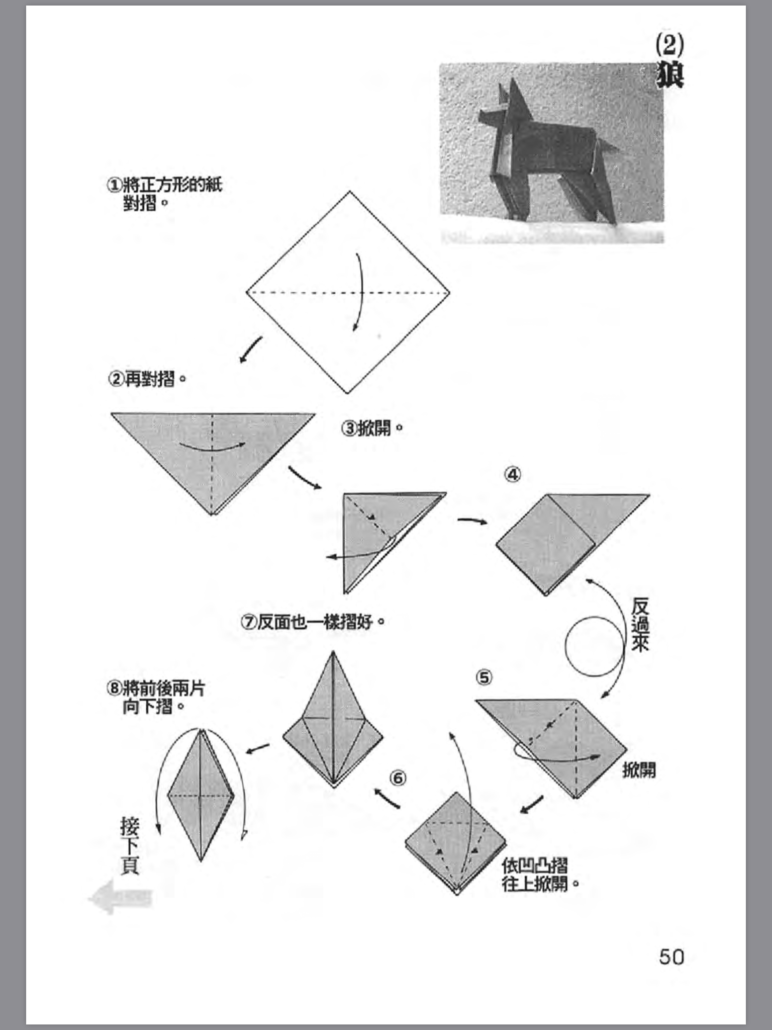 折纸战士之折纸宝典1分享(6)(狼 狐 野兔)