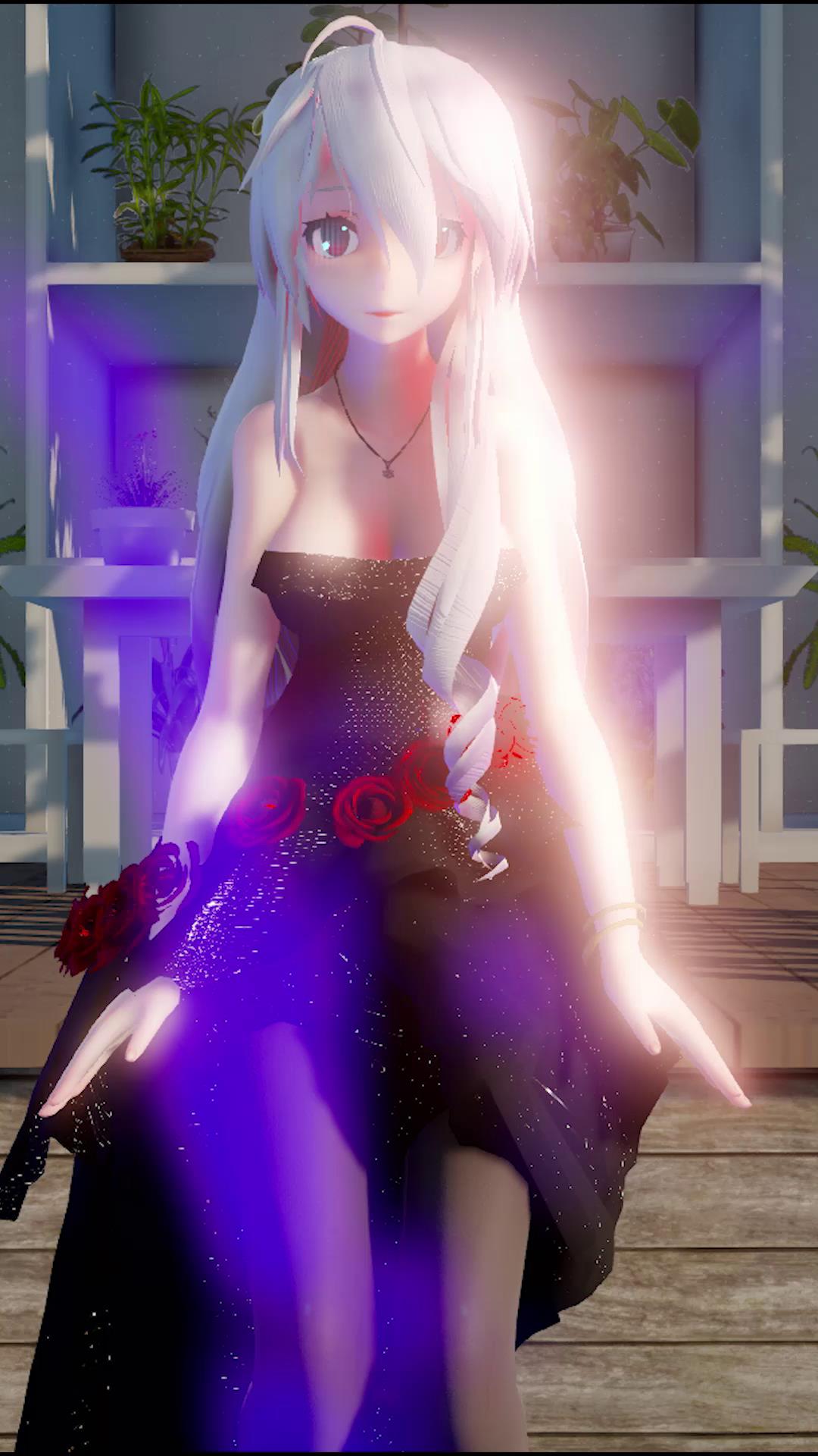 mmd玫瑰礼服30弱音dancethenightaway竖屏版