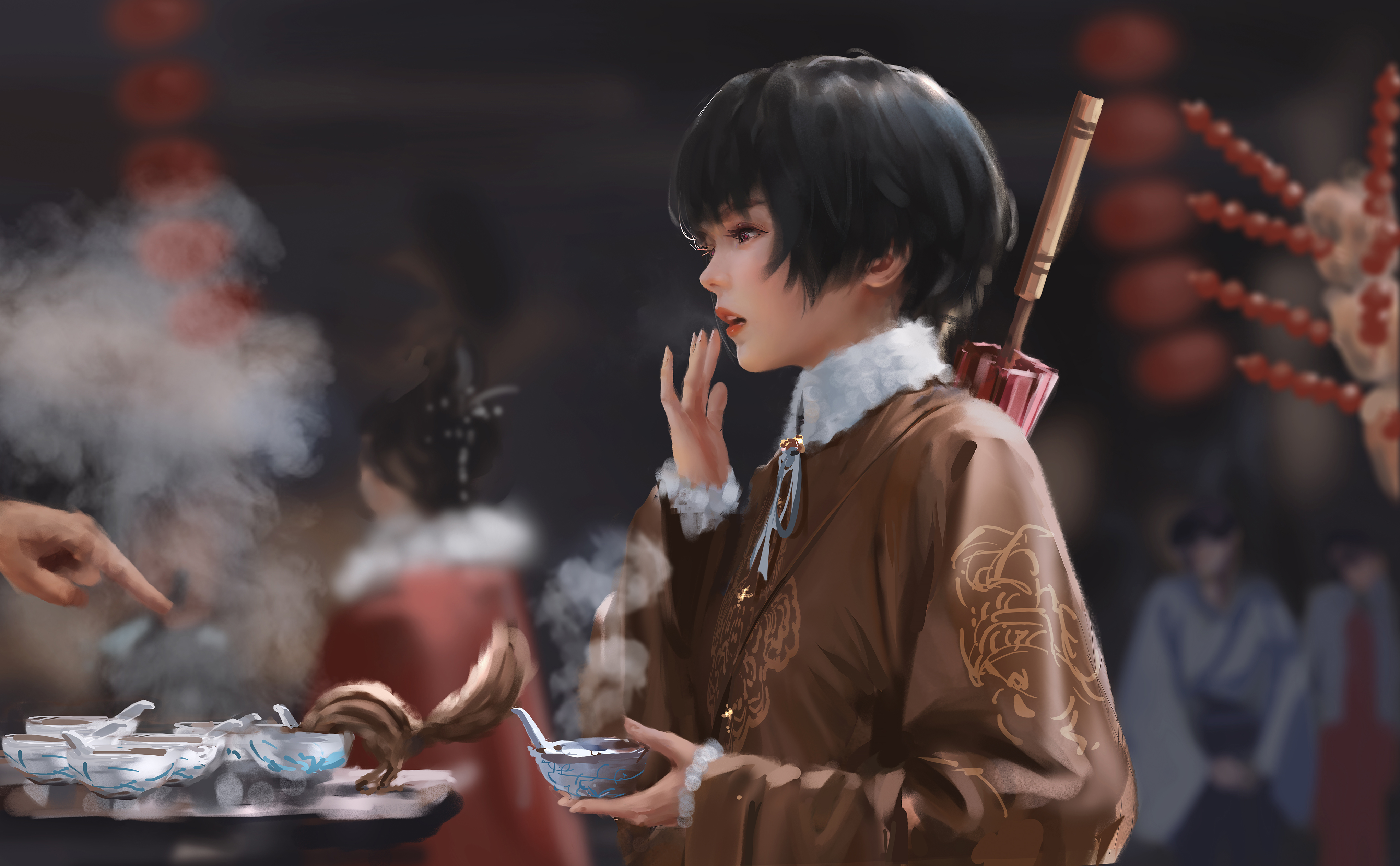 wlop鬼刀小绿壁纸拿走不谢