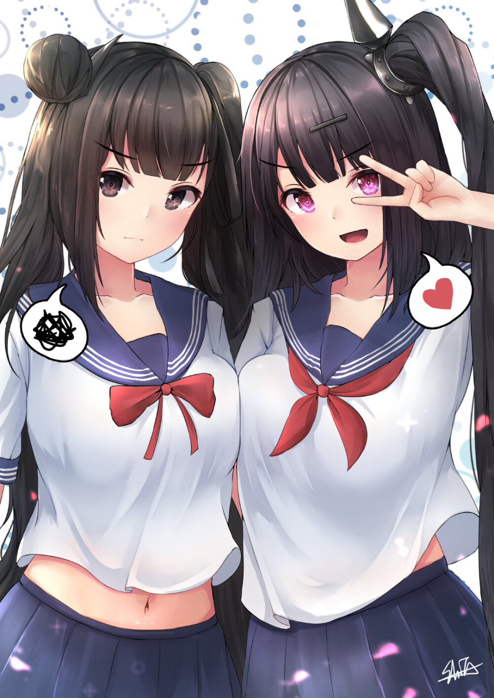 手机壁纸|二次元校园女生 水手服 by:b站盐泽 2020年5