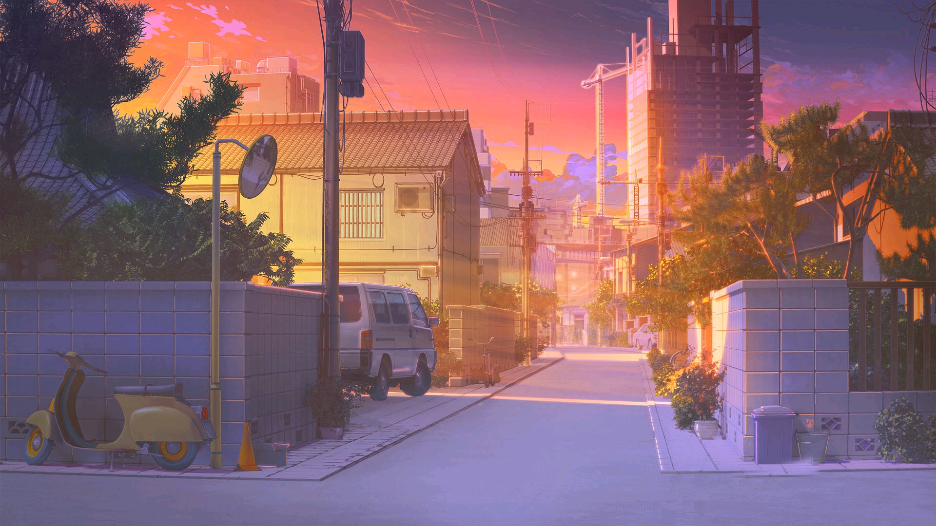 【夕阳黄昏】唯美画风的二次元动漫风景壁纸【电脑壁纸 二】