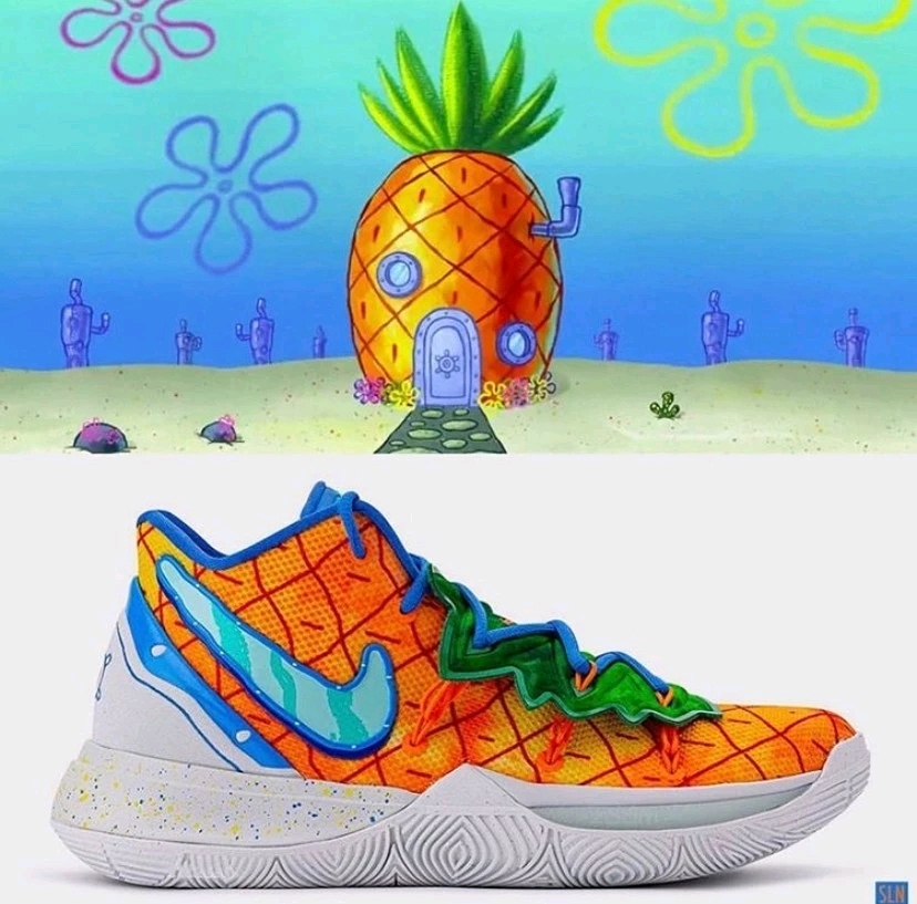 欧文和《海绵宝宝》的联名 又有新的配色被曝光了 nike kyrie 5"