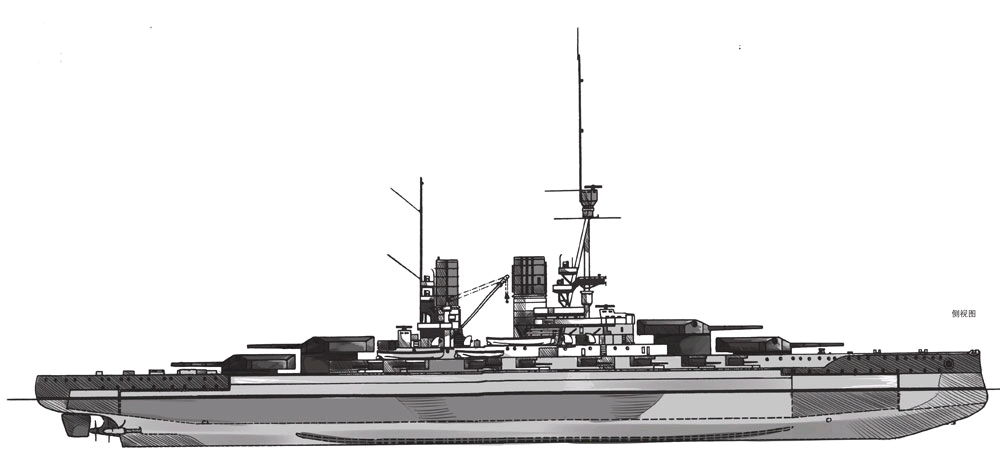 巴伐利亚级战列舰同级舰计划建造4艘:巴伐利亚号,巴登号,萨克森号,符