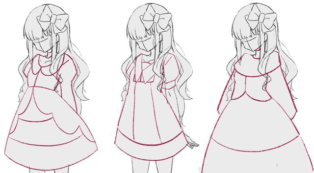 洛丽塔服装怎么画女生的衣服怎么画